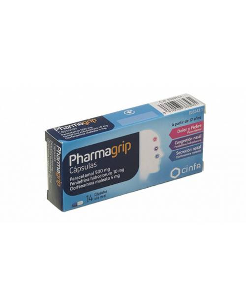 PHARMAGRIP CONGESTION Y SECRECION NASAL CAPSULAS